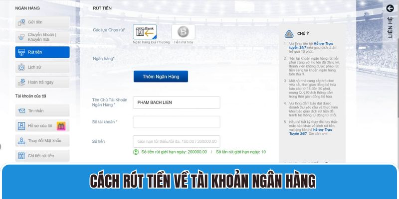 Quy trình rút tiền goal123 chi tiết và nhanh chóng